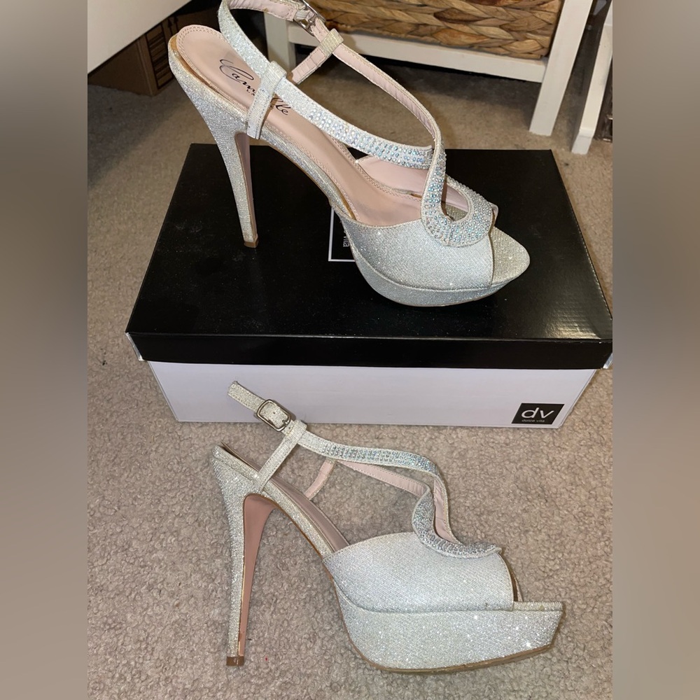 Camille La Vie Sparkly Platform Stilettos, Party Heels